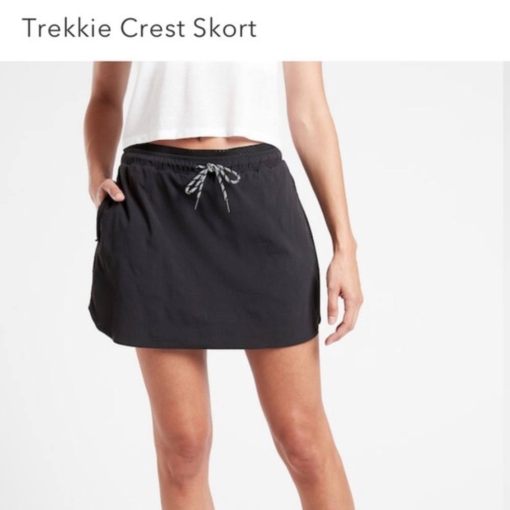 Athleta Trekkie Crest Skort Black 16 NWT